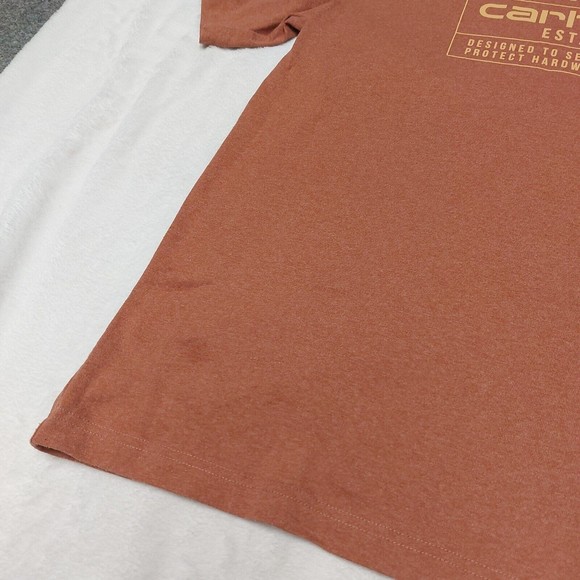MEN'S LARGE RELAXED FIT SS CARHARTT GRAPHIC T-SHIRT (104610 R38) BURNT ORANGE - Picture 2 of 9